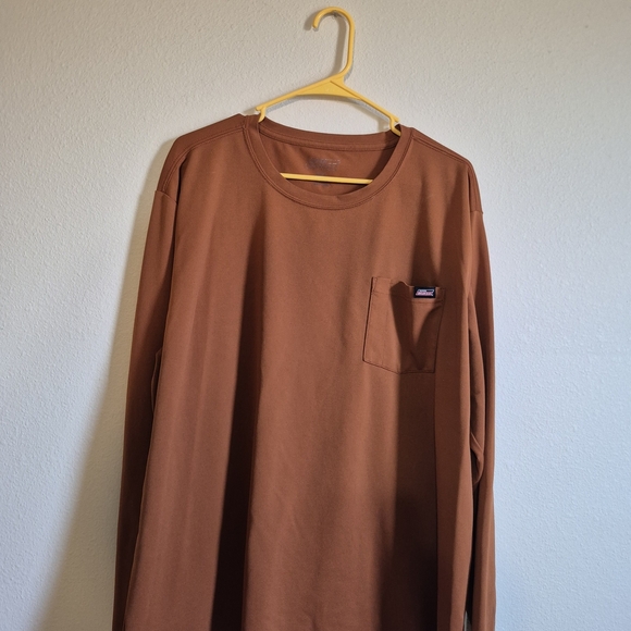 Vintage Dickies Brown Long Sleeve Tee Soft Relaxed Fit - Picture 1 of 4